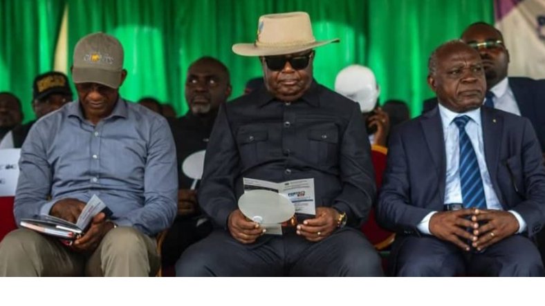 Brève / Infrastructures&nbsp;: Adrien Nguéma Mba présent au lancement des travaux d’aménagement du tronçon routier Alembé-Lopé-Carrefour Leroy-Mikouyi